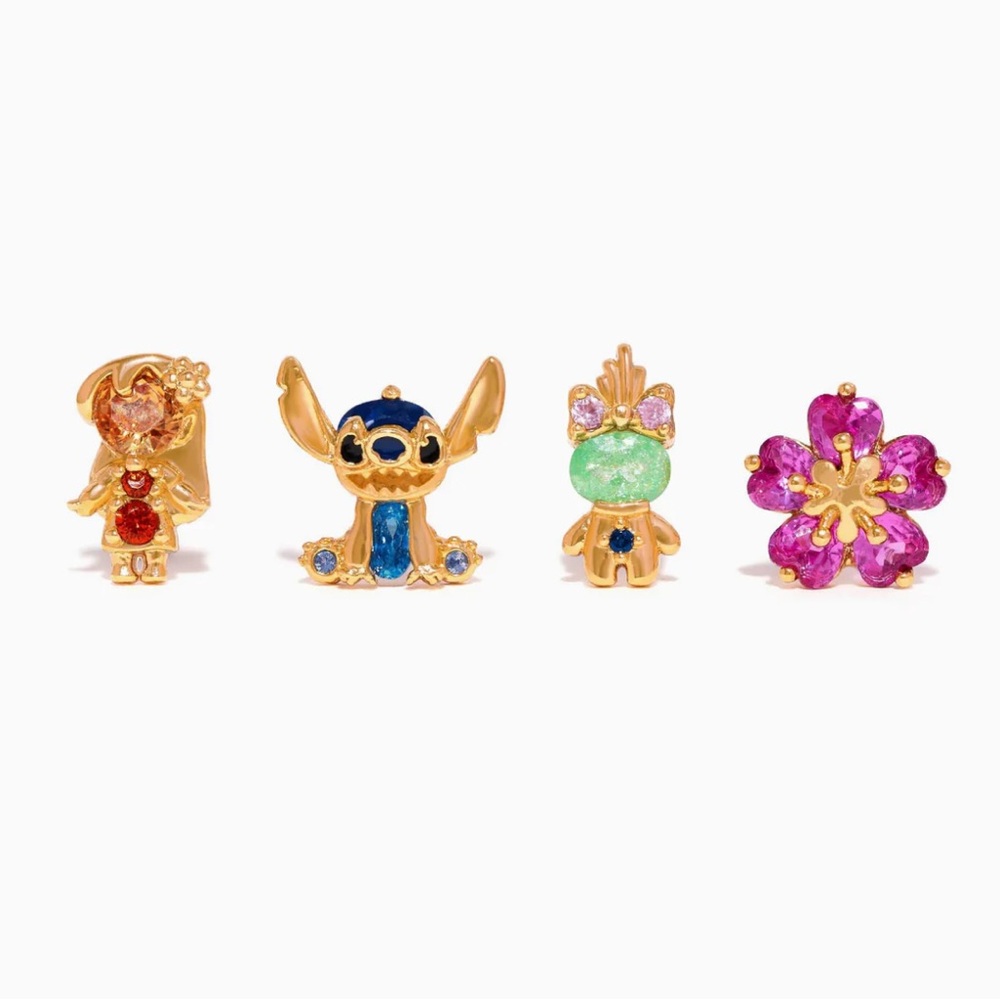 Disney Lilo and Stitch Colorful Character Earrings Studs Set